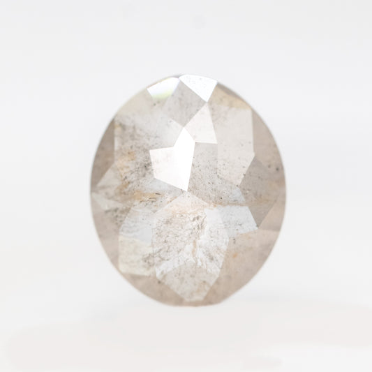 1.66 Carat Light Gray Oval Salt and Pepper Diamond for Custom Work - Inventory Code RO166 - Midwinter Co. Alternative Bridal Rings and Modern Fine Jewelry