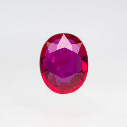 0.76 Carat Ruby Red Oval Sapphire for Custom Work - Inventory Code ROS076 - Midwinter Co. Alternative Bridal Rings and Modern Fine Jewelry
