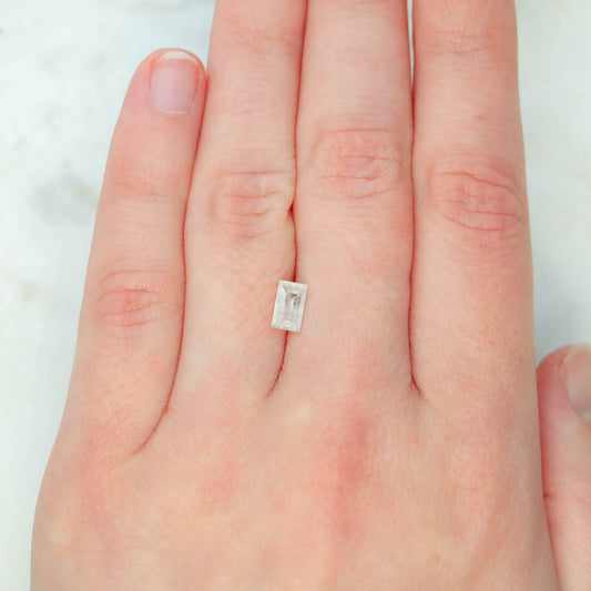 0.90 Carat White Salt and Pepper Baguette Diamond for Custom Work - Inventory Code SCB090 - Midwinter Co. Alternative Bridal Rings and Modern Fine Jewelry