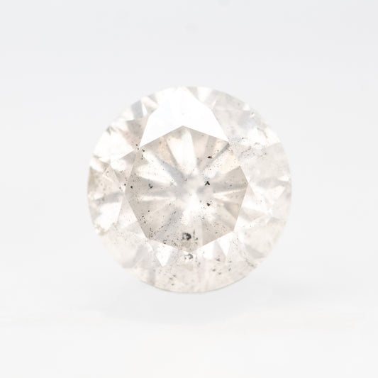 2.13 Carat IGL Certified Round Silver Salt and Pepper Diamond for Custom Work - Inventory Code SCR213 - Midwinter Co. Alternative Bridal Rings and Modern Fine Jewelry