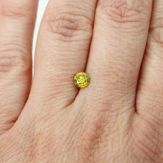 0.54 Carat Round Yellow Salt and Pepper Diamond for Custom Work - Inventory Code SCYR054 - Midwinter Co. Alternative Bridal Rings and Modern Fine Jewelry