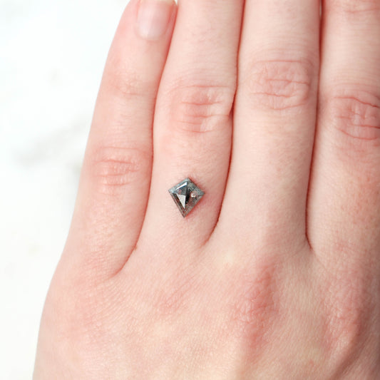 1.04 Carat Stormy Gray Salt and Pepper Kite Diamond for Custom Work - Inventory Code SGK104 - Midwinter Co. Alternative Bridal Rings and Modern Fine Jewelry
