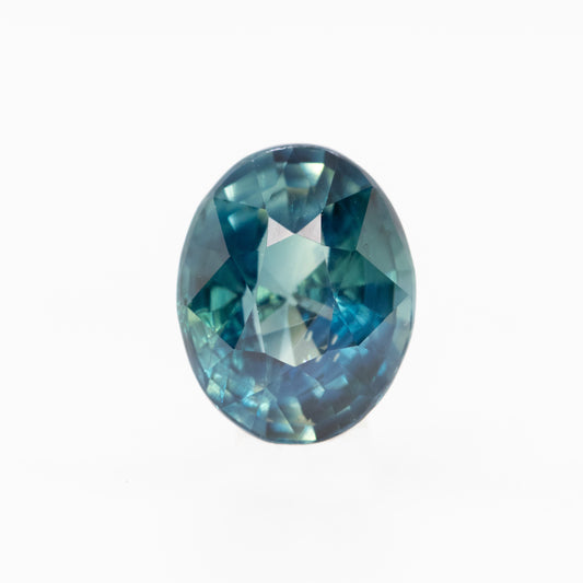 2.02 Carat Teal Blue Oval Sapphire for Custom Work - Inventory Code TBOS202 - Midwinter Co. Alternative Bridal Rings and Modern Fine Jewelry