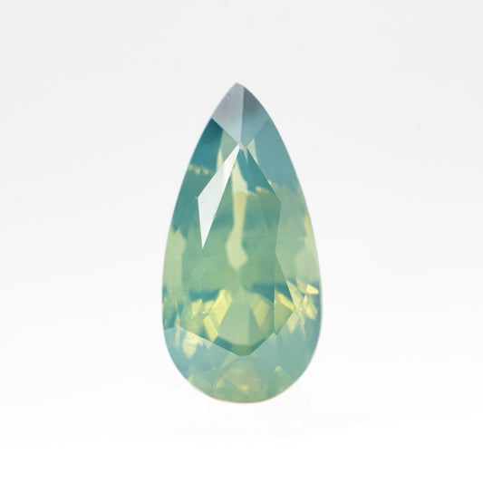 1.32 Carat Teal Elongated Pear Sapphire for Custom Work - Inventory Code TEPS132 - Midwinter Co. Alternative Bridal Rings and Modern Fine Jewelry