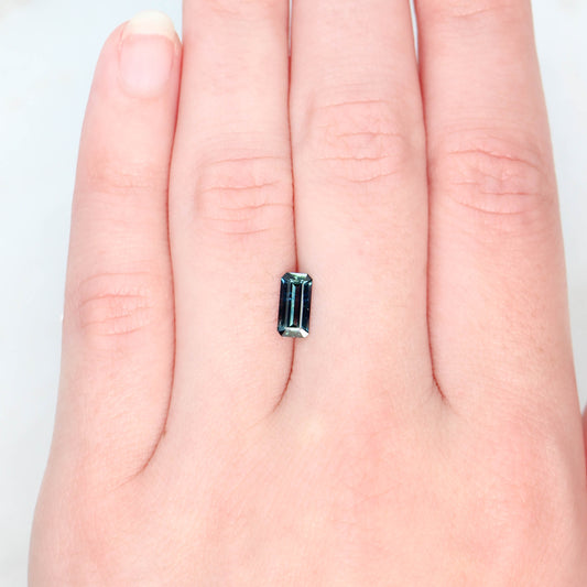 1.02 Carat Teal Blue Emerald Cut Sapphire for Custom Work - Inventory Code TES102 - Midwinter Co. Alternative Bridal Rings and Modern Fine Jewelry