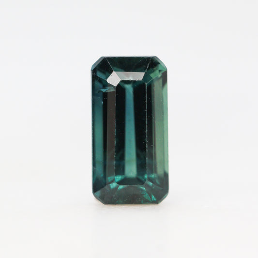 1.10 Carat Teal Emerald Cut Sapphire for Custom Work - Inventory Code TES110 - Midwinter Co. Alternative Bridal Rings and Modern Fine Jewelry