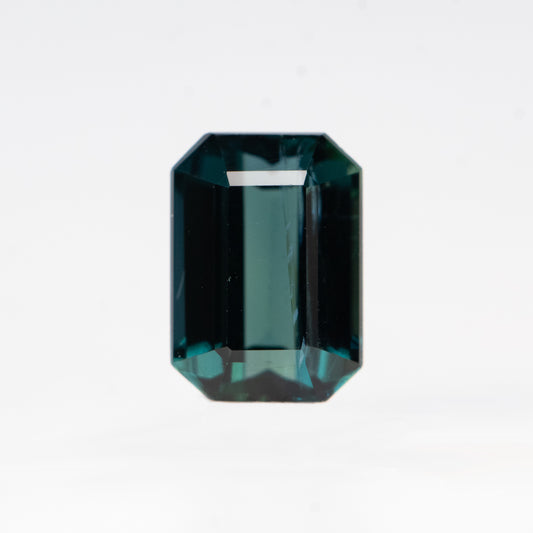 1.28 Carat Emerald Cut Teal Sapphire for Custom Work - Inventory Code TES128 - Midwinter Co. Alternative Bridal Rings and Modern Fine Jewelry