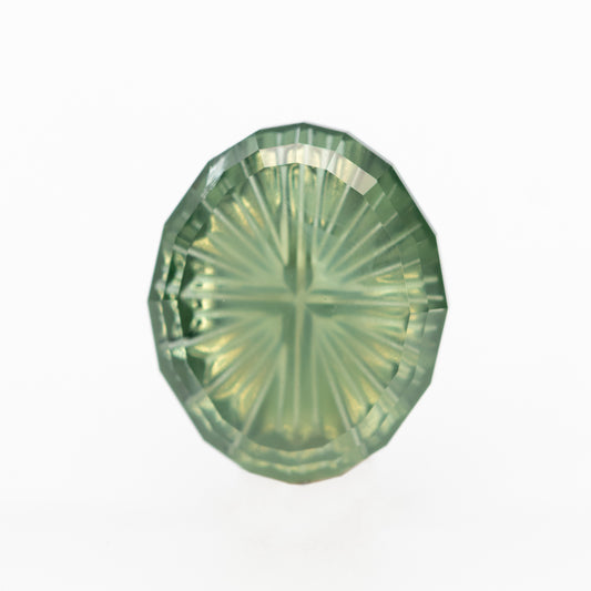 3.25 Carat Teal Oval Fantasy Cut Color Change Montana Sapphire for Custom Work - Inventory Code TFCS325 - Midwinter Co. Alternative Bridal Rings and Modern Fine Jewelry