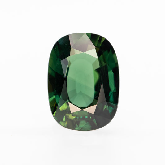 3.16 Carat Green Elongated Cushion Cut Sapphire for Custom Work - Inventory Code TGCS316 - Midwinter Co. Alternative Bridal Rings and Modern Fine Jewelry