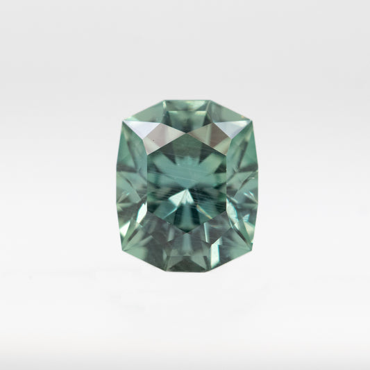 1.65 Carat Teal Green Geometric Montana Sapphire for Custom Work - Inventory Code TGGS165