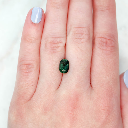 2.10 Carat Teal Green Oval Sapphire for Custom Work - Inventory Code TGOS210 - Midwinter Co. Alternative Bridal Rings and Modern Fine Jewelry