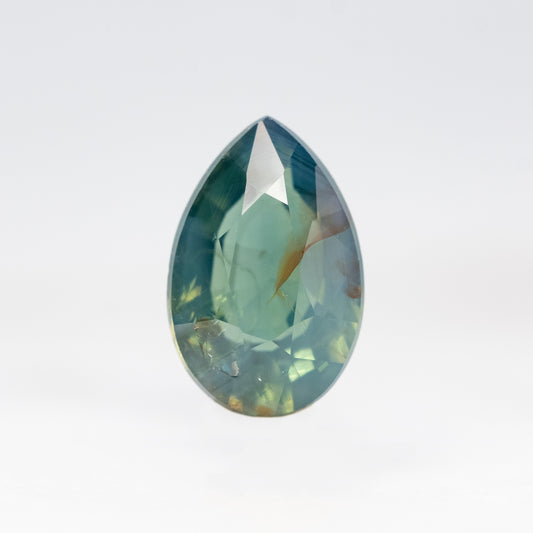 1.89 Carat Teal Green Pear Sapphire for Custom Work - Inventory Code TGPS189 - Midwinter Co. Alternative Bridal Rings and Modern Fine Jewelry