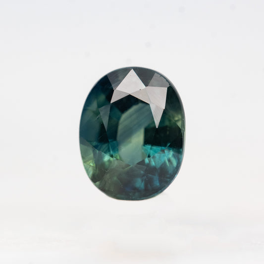 1.09 Carat Teal Oval Sapphire for Custom Work - Inventory Code TOS109B - Midwinter Co. Alternative Bridal Rings and Modern Fine Jewelry