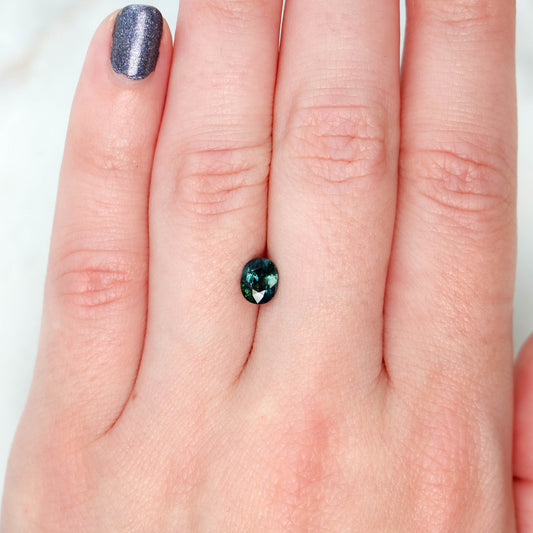1.09 Carat Teal Oval Sapphire for Custom Work - Inventory Code TOS109B - Midwinter Co. Alternative Bridal Rings and Modern Fine Jewelry