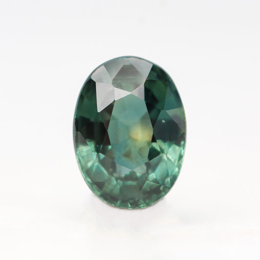 1.33 Carat Teal Green Oval Sapphire for Custom Work - Inventory Code TOS133 - Midwinter Co. Alternative Bridal Rings and Modern Fine Jewelry