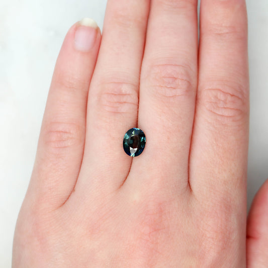 2.05 Carat Teal Oval Sapphire for Custom Work - Inventory Code TOS205B - Midwinter Co. Alternative Bridal Rings and Modern Fine Jewelry