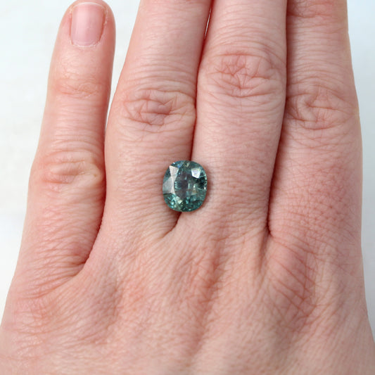 4.83 Carat Teal Oval Sapphire for Custom Work - Inventory Code TOS483 - Midwinter Co. Alternative Bridal Rings and Modern Fine Jewelry