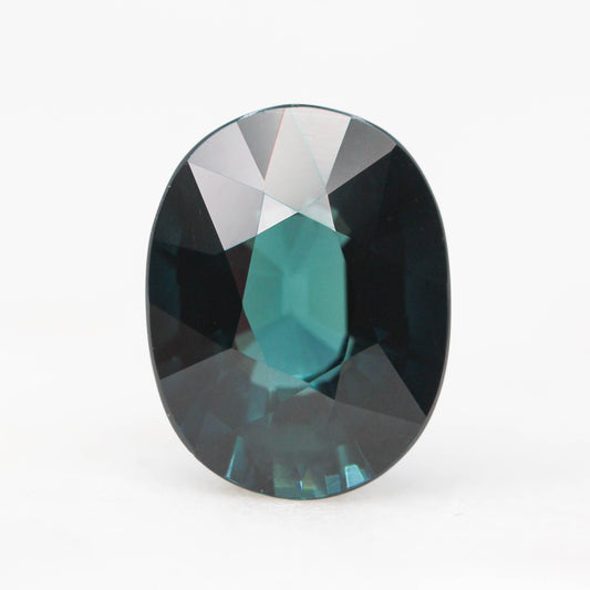 1.89 Carat Teal Oval Tourmaline for Custom Work - Inventory Code TOT189 - Midwinter Co. Alternative Bridal Rings and Modern Fine Jewelry