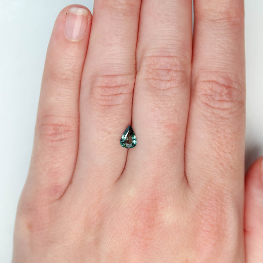 0.68 Carat Teal Pear Sapphire for Custom Work - Inventory Code TPS068 - Midwinter Co. Alternative Bridal Rings and Modern Fine Jewelry