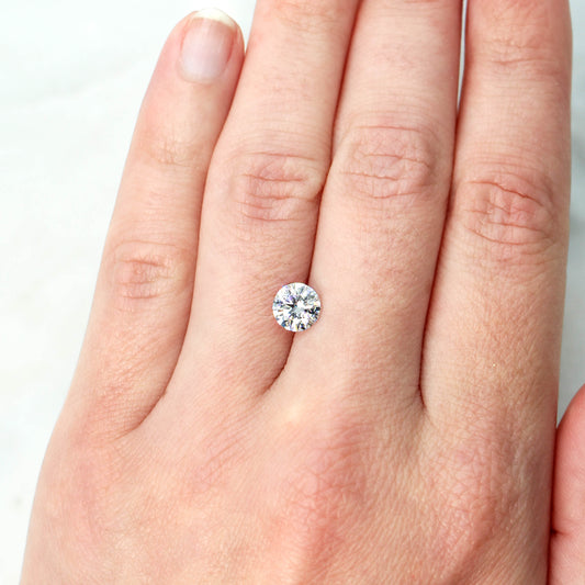 1.00 Carat White Moissanite for Custom Work - Inventory Code WRM100 - Midwinter Co. Alternative Bridal Rings and Modern Fine Jewelry