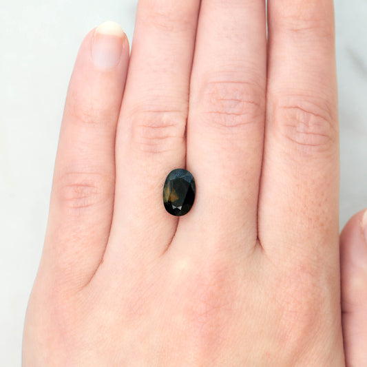 3.50 Carat Yellow-Green Oval Sapphire for Custom Work - Inventory Code YGOS350 - Midwinter Co. Alternative Bridal Rings and Modern Fine Jewelry