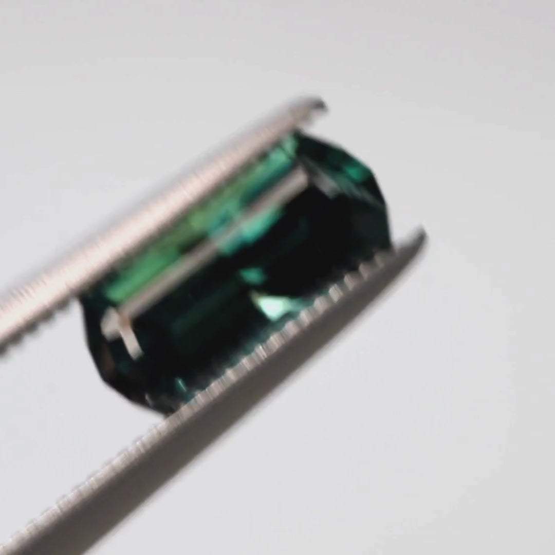 1.19 Carat Fancy Emerald Cut Teal Sapphire for Custom Work - Inventory Code TES119