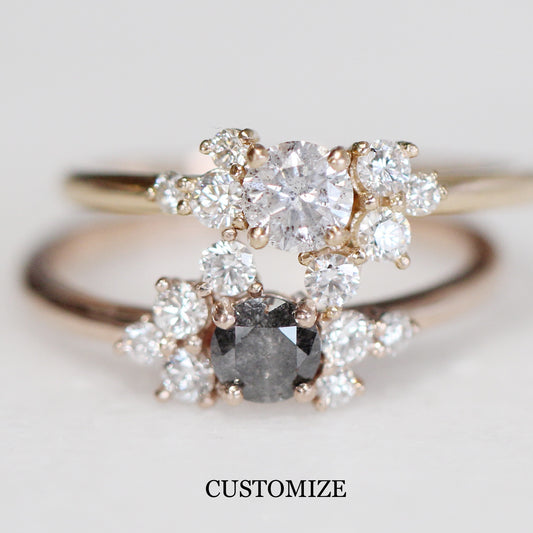 Baby Orion Stackable Ring - Pick Your Diamond Tone + 14k Gold - Made to Order - Midwinter Co. Alternative Bridal Rings and Modern Fine Jewelry