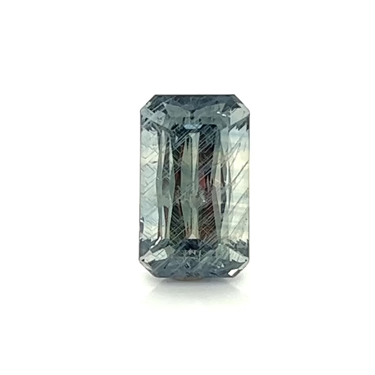 9.50 Carat Light Teal Emerald Cut Sapphire for Custom Work - Inventory Code ECTS950