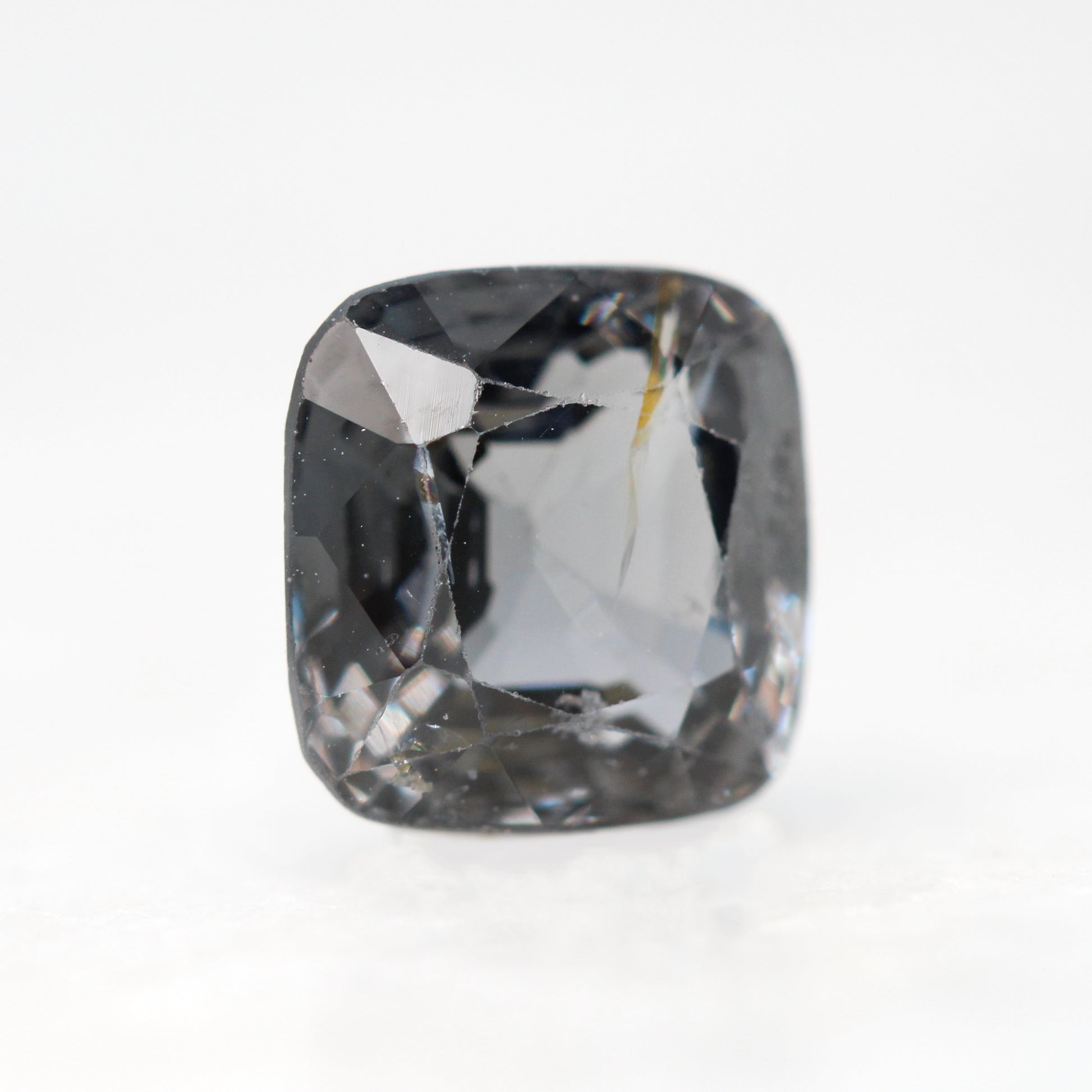 2.90 Carat Gray Cushion Cut Spinel for Custom Work - Inventory Code GCSP290 - Midwinter Co. Alternative Bridal Rings and Modern Fine Jewelry