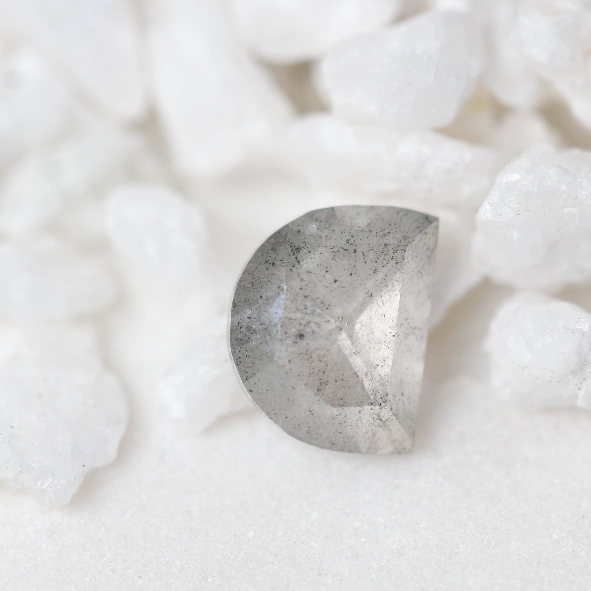 0.71 Carat Half Moon Misty Gray Celestial Diamond for Custom Work - Inventory Code MWHM071 - Midwinter Co. Alternative Bridal Rings and Modern Fine Jewelry