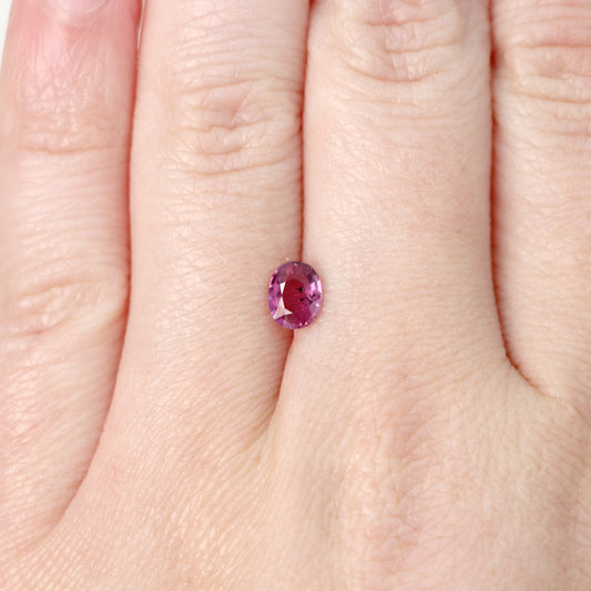 0.71 Carat Pink Oval Ruby for Custom Work - Inventory Code POR071 - Midwinter Co. Alternative Bridal Rings and Modern Fine Jewelry