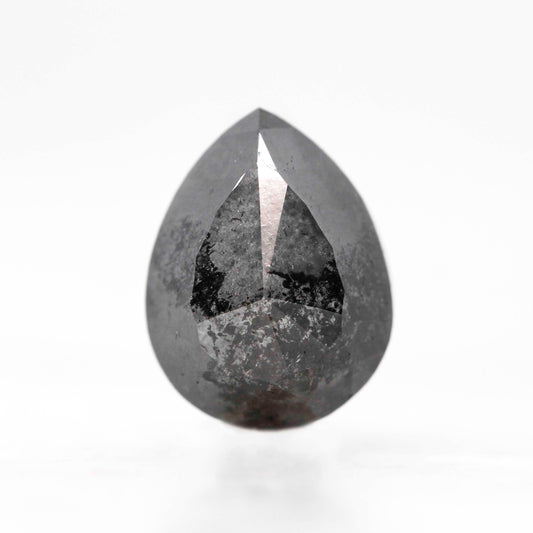 3.53 Carat Rose or Brilliant Cut Black Celestial Pear Diamond for Custom Work - Inventory Code BCP353 - Midwinter Co. Alternative Bridal Rings and Modern Fine Jewelry