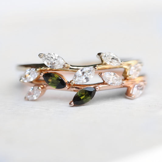 Briar Rose - Stacking Ring and Wedding Band - Your Choice of Gold - Made to order - Midwinter Co. Alternative Bridal Rings and Modern Fine Jewelry