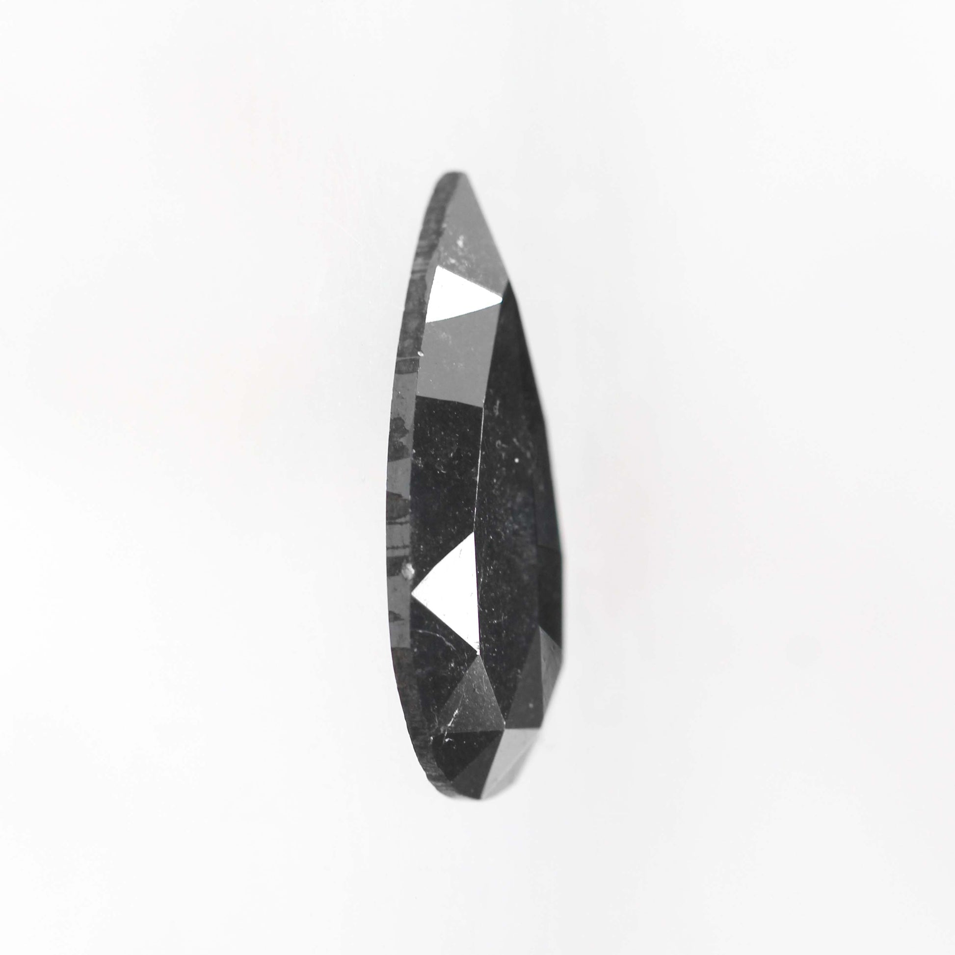 3.50 Carat Rose Cut Black Pear Celestial Diamond for Custom Work - Inventory Code NBP35 - Midwinter Co. Alternative Bridal Rings and Modern Fine Jewelry