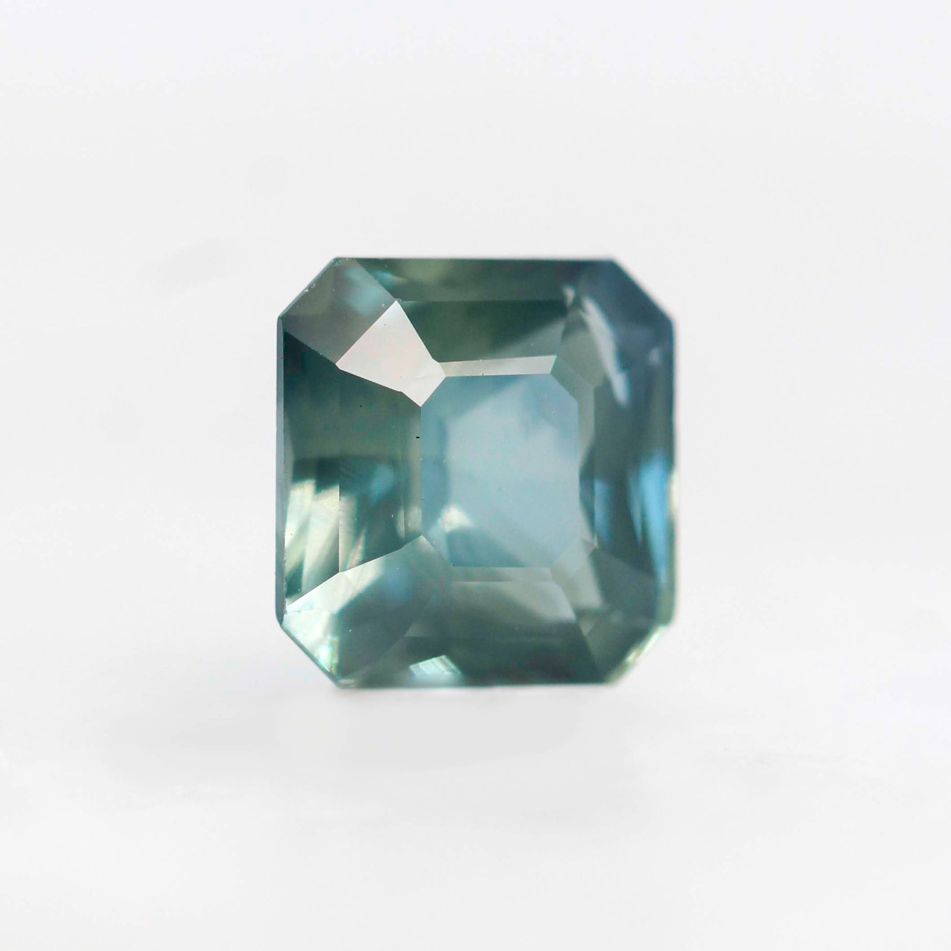 1.45 Carat Teal Asscher Cut Sapphire for Custom Work - Inventory Code TAS145 - Midwinter Co. Alternative Bridal Rings and Modern Fine Jewelry