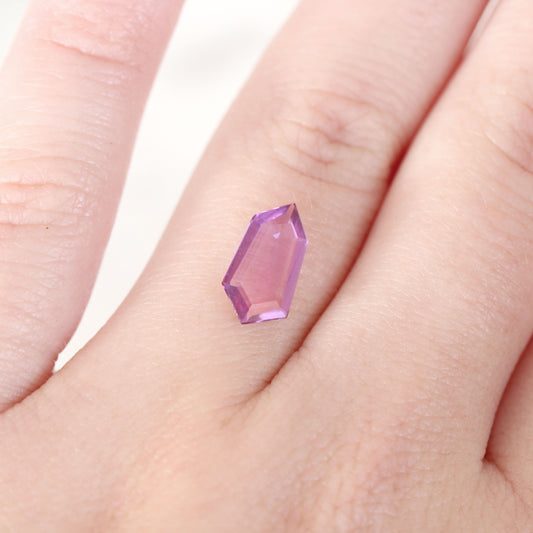 1.51 Carat Shield Purple Sapphire for Custom Work - Inventory Code SPS151 - Midwinter Co. Alternative Bridal Rings and Modern Fine Jewelry