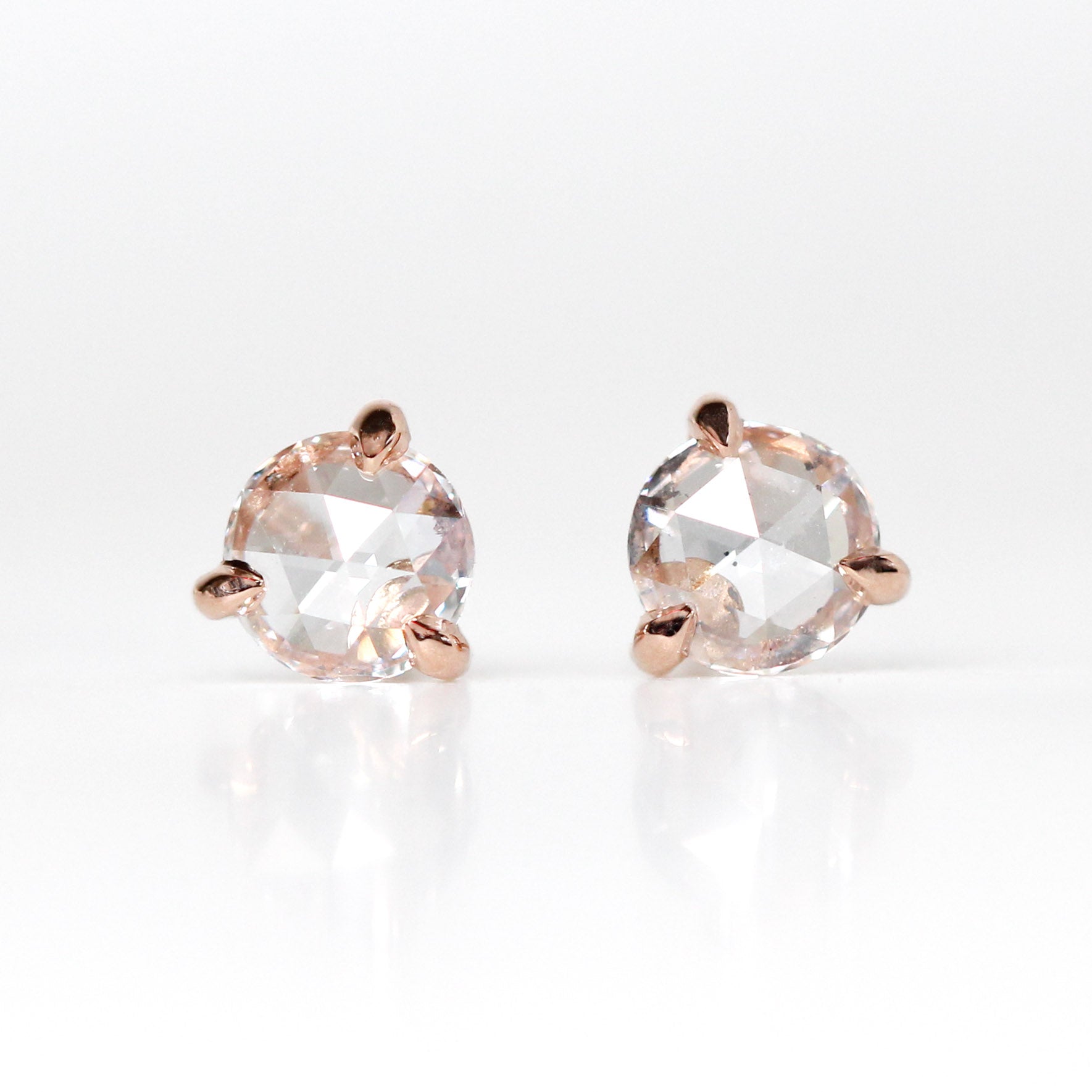 Pair Of Simple Diamond Stud Earrings, 60% OFF