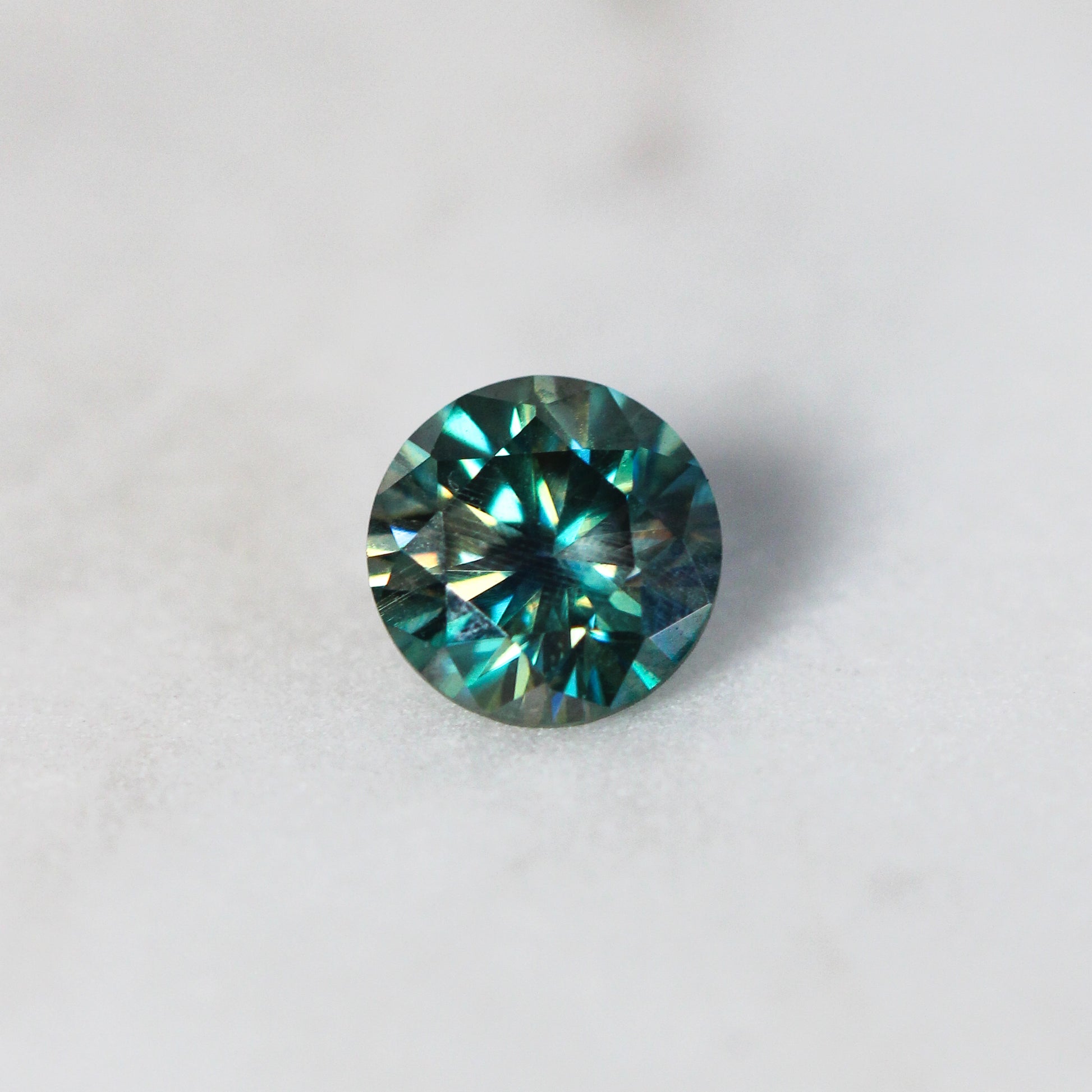 .70 carat -  Black & Teal Moissanite - Inventory Code MO70 - Midwinter Co. Alternative Bridal Rings and Modern Fine Jewelry