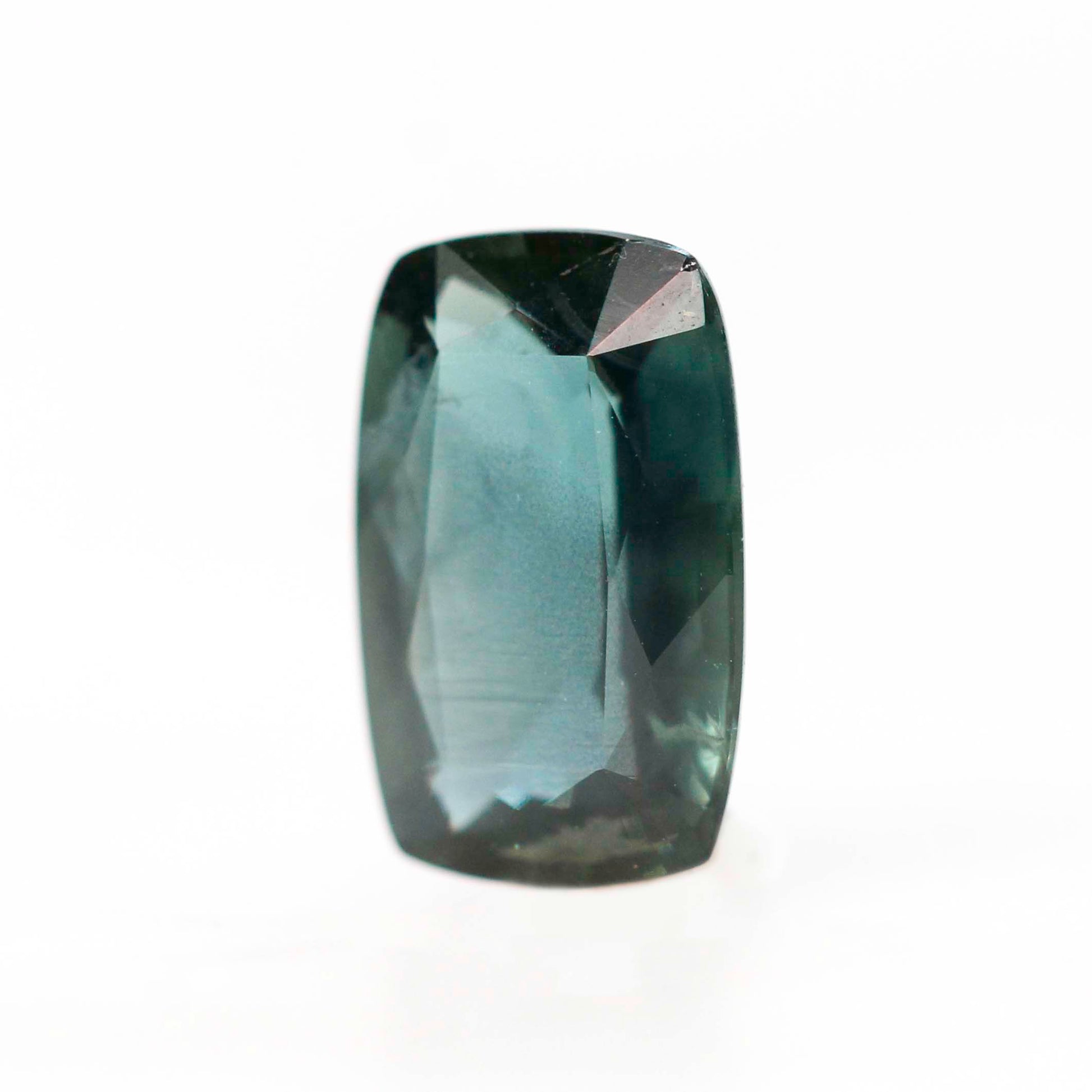 0.92 Carat Teal Elongated Cushion Sapphire for Custom Work - Inventory Code TECS092 - Midwinter Co. Alternative Bridal Rings and Modern Fine Jewelry
