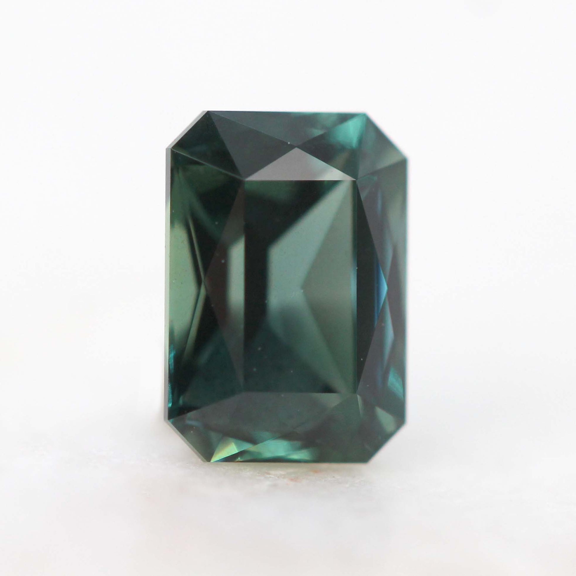 1.10 Carat Radiant Cut Green Sapphire for Custom Work - Inventory Code RGS110 - Midwinter Co. Alternative Bridal Rings and Modern Fine Jewelry