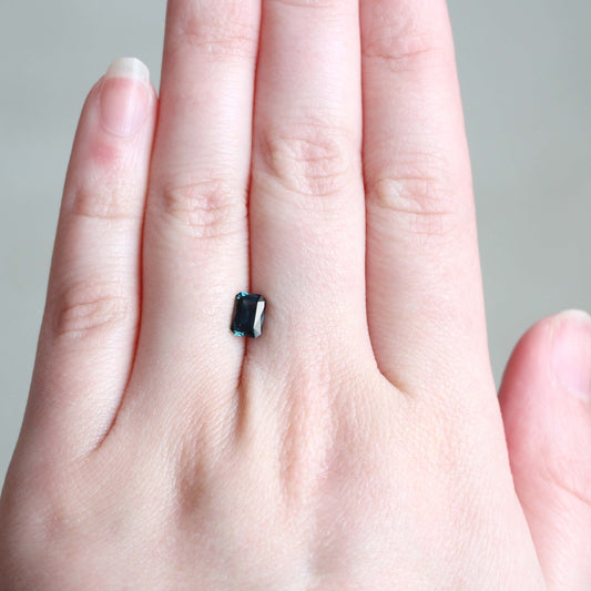 1.10 Carat Radiant Cut Green Sapphire for Custom Work - Inventory Code RGS110 - Midwinter Co. Alternative Bridal Rings and Modern Fine Jewelry