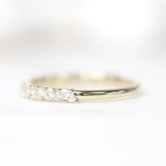 Grayson Diamond Cluster Wedding Stacking Anniversary Band - Midwinter Co. Alternative Bridal Rings and Modern Fine Jewelry