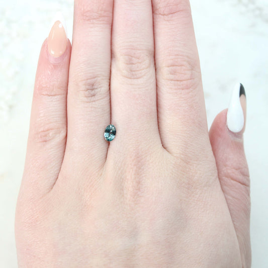 6x4mm Oval Teal Montana Sapphire for Custom Work - Inventory Code TOMS054 - Midwinter Co. Alternative Bridal Rings and Modern Fine Jewelry