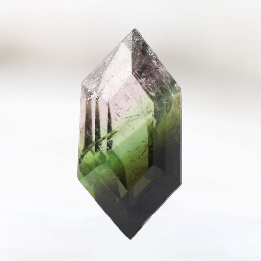 CAELEN (M) 6.27 Carat Bi-Color Purple Green Hexagon Tourmaline for Custom Work - Inventory Code THPG627 - Midwinter Co. Alternative Bridal Rings and Modern Fine Jewelry