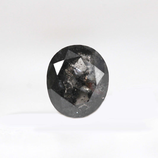 0.97 Carat Brilliant or Rose Cut Dark Oval Celestial Diamond for Custom Work - Inventory Code DSO097 - Midwinter Co. Alternative Bridal Rings and Modern Fine Jewelry