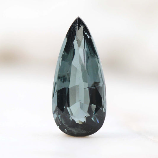 CAELEN (M) 5.02 Carat Blue Pear Tourmaline/Indicolite for Custom Work - Inventory Code IBP502 - Midwinter Co. Alternative Bridal Rings and Modern Fine Jewelry