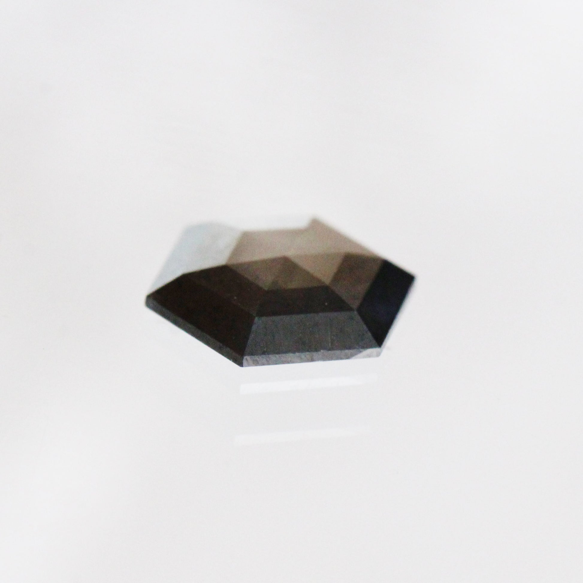 1.11 Carat Smoky Black Hexagon Diamond for Custom Work - Inventory Code SBHD111 - Midwinter Co. Alternative Bridal Rings and Modern Fine Jewelry