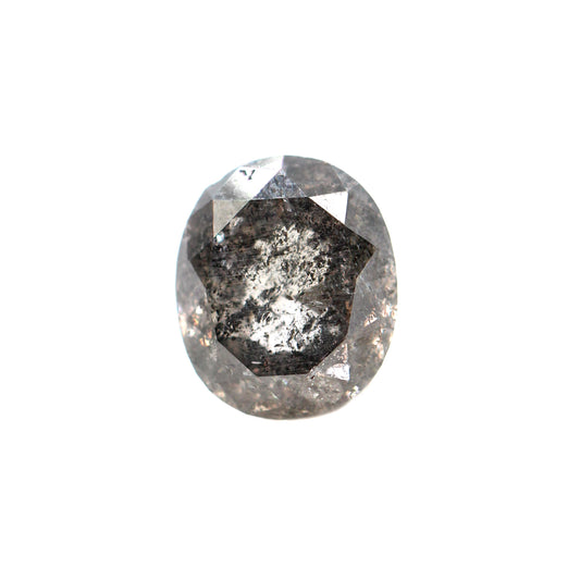 2.00 Carat Rose or Brilliant Cut Oval Dark and Stormy Gray Celestial Diamond for Custom Work - Inventory Code - DSO200 - Midwinter Co. Alternative Bridal Rings and Modern Fine Jewelry