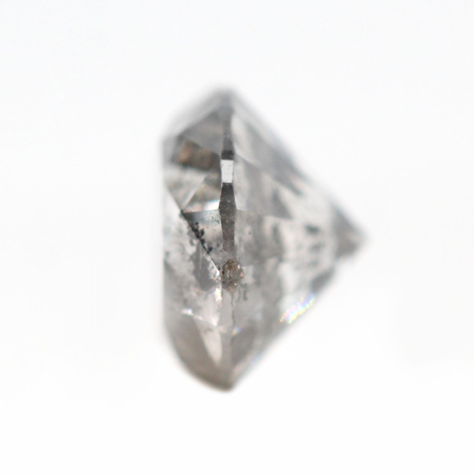 1.31 Carat Round Dark Gray Celestial Diamond for Custom Work - Inventory Code DSR131 - Midwinter Co. Alternative Bridal Rings and Modern Fine Jewelry