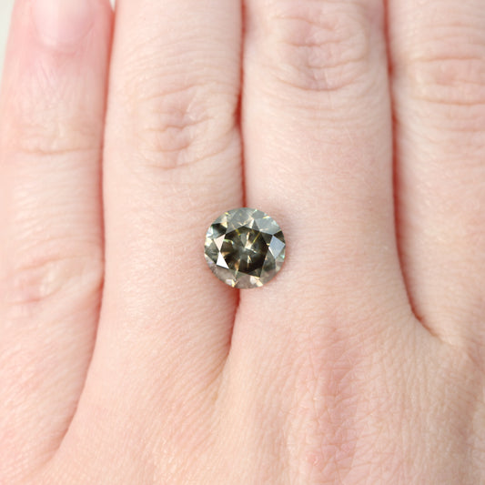 3.05 Carat Round Dark and Clear Champagne Brown Celestial Diamond for Custom Work - Inventory Code SCR305 - Midwinter Co. Alternative Bridal Rings and Modern Fine Jewelry